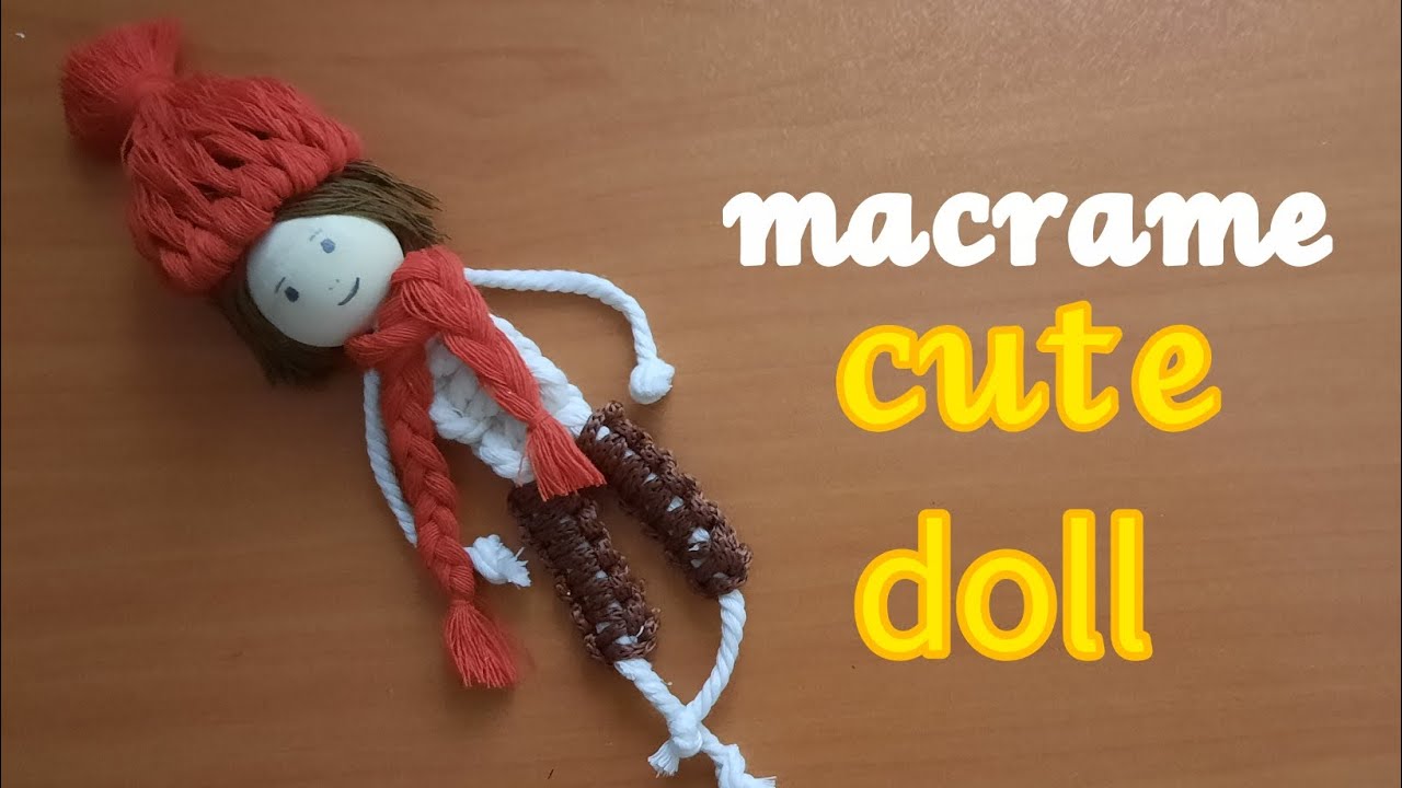 How to Make a Cute Macrame Doll | Easy DIY Craft🤩