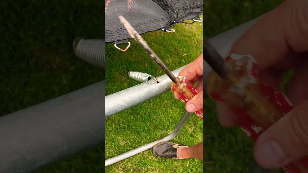 Trampoline spring installation hack