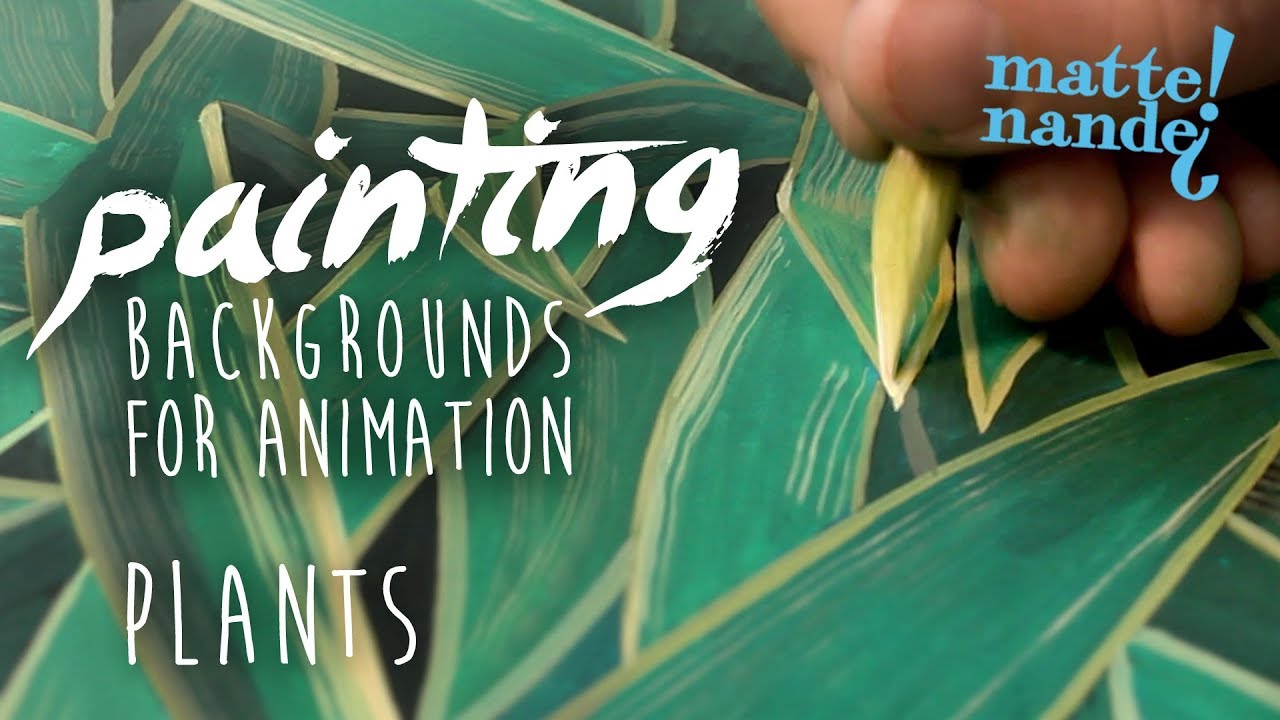 How To Paint Plants | Painting Backgrounds for Animation | Nicker Poster Colour