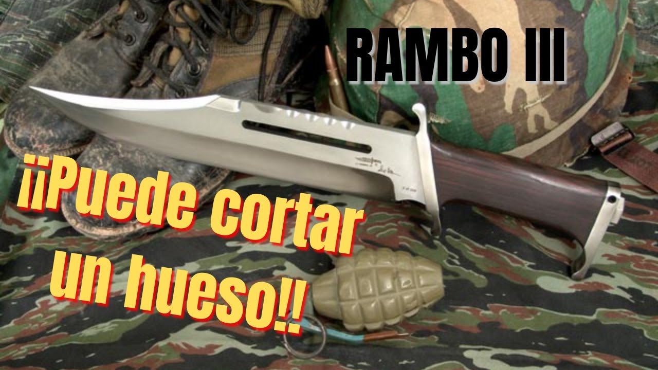El cuchillo Rambo III a prueba de todo: ¿Aguanta el filo? ¿Qué tan bien corta?