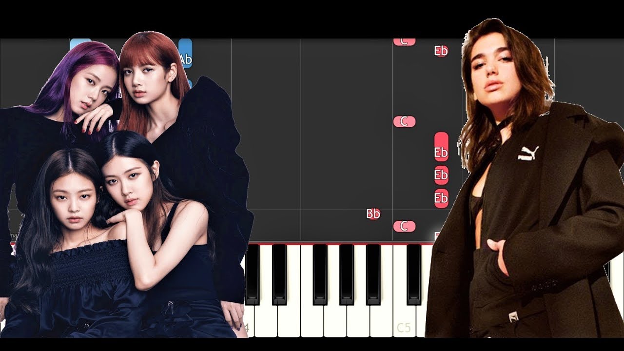 Blackpink & Dua Lipa - Kiss and Make Up (Piano Tutorial)
