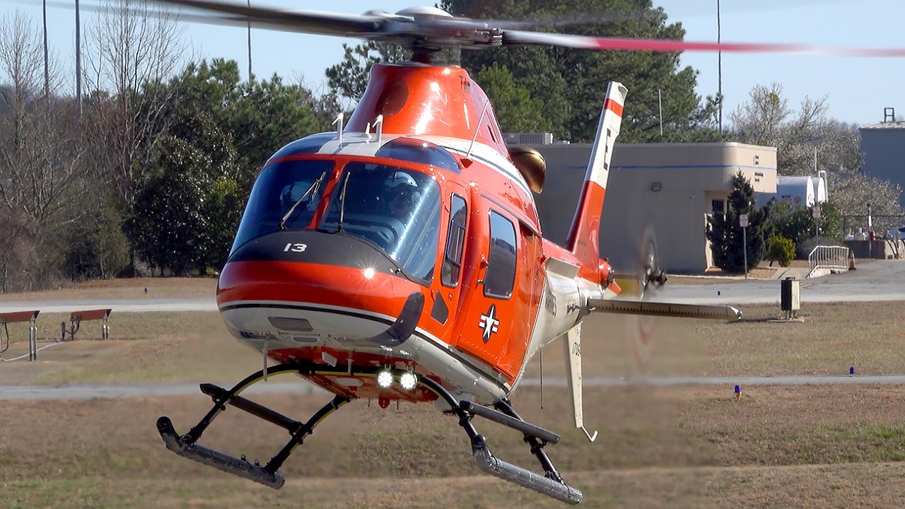 Military Helicopters at Cobb County Airport: Navy TH-73A & Army UH-60 Blackhawk