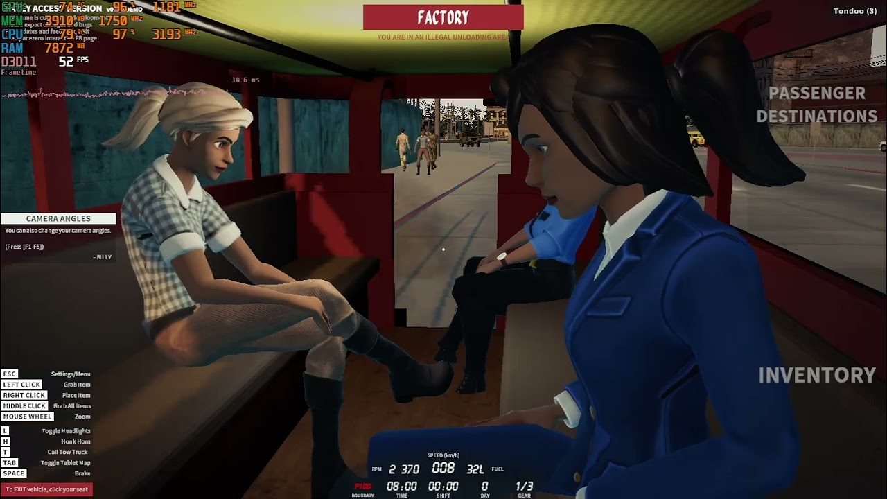Jeepney Simulator 2 Demo ON Core i5 2400 I 16GB RAM I RX550 4GB