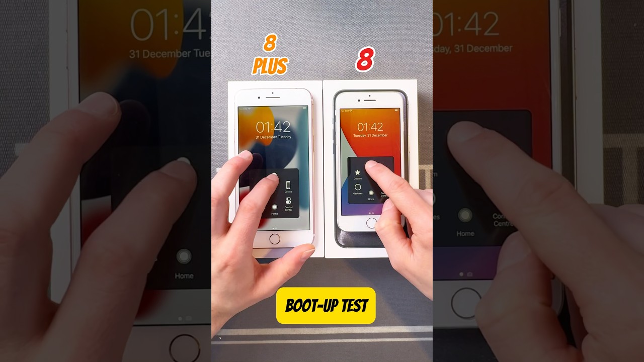 iPhone 8 Plus Vs İPhone 8 😧 boot-up test