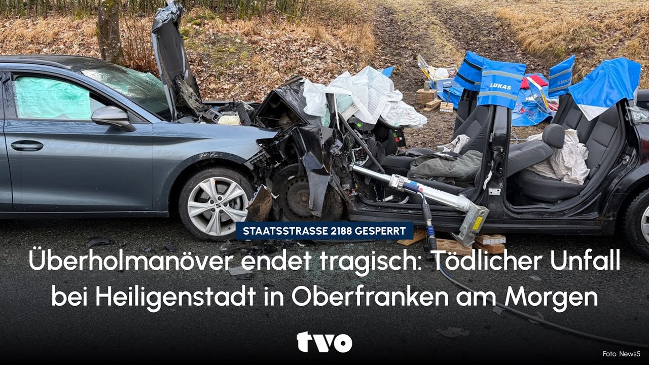 Ein Toter, ein Schwerstverletzter: Das sagt die Polizei zum Unfall bei Heiligenstadt in Oberfranken
