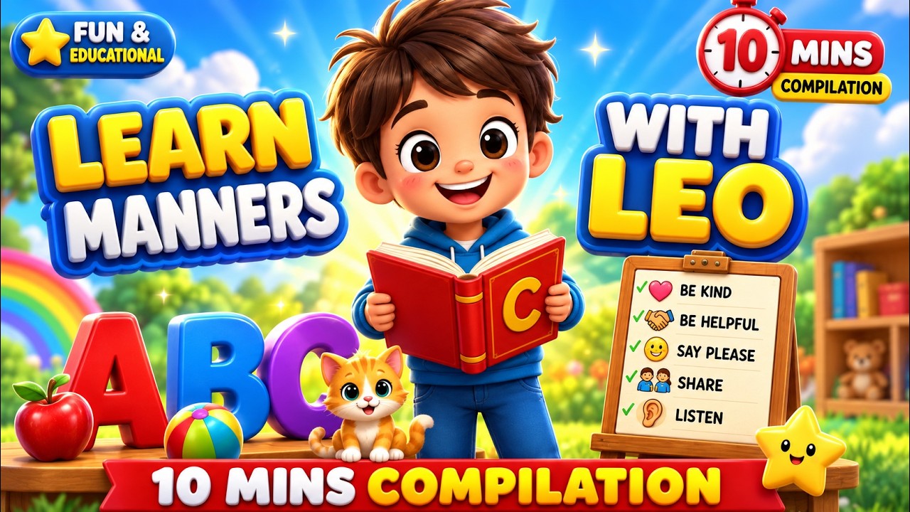 Good Manners & Life Skills for Kids | Learn Sharing, Sorry, Thank You& Hygiene | Kids Learning Video