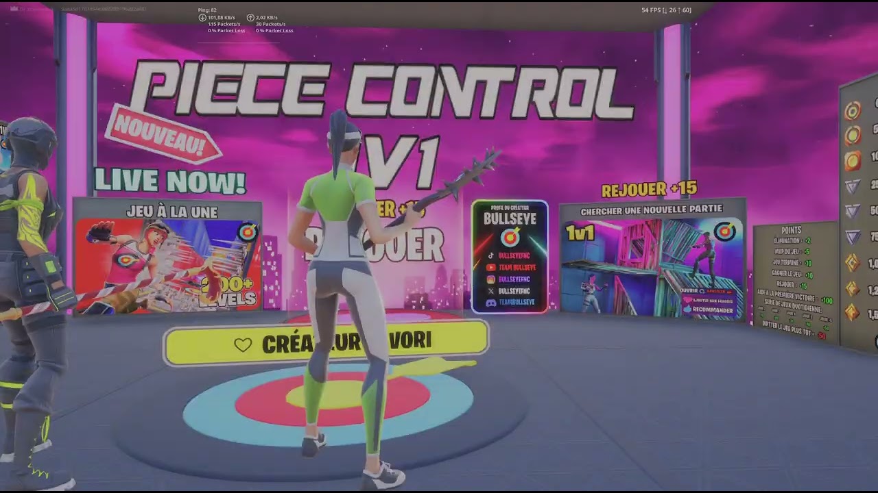 Fortnite 1vv1 piece control