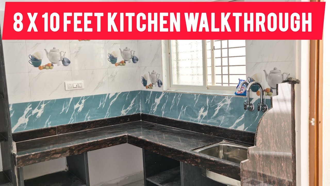 8x10 Kitchen Walkthrough | Modern Small Kitchen Design Ideas | Modular Kitchen Layout 2025