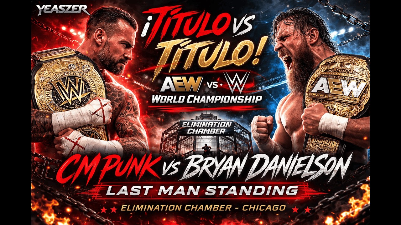 CM Punk vs Bryan Danielson - Last Man Standing for Both World Championships | DREAM MATCH