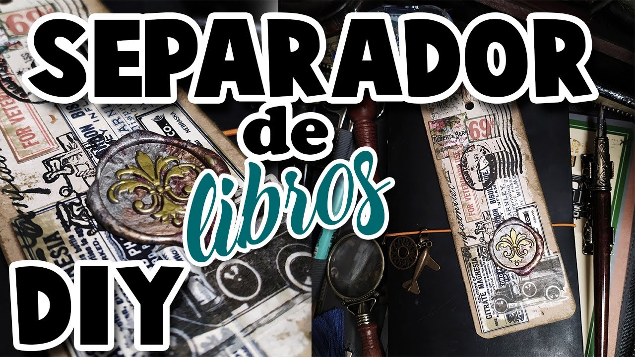 DIY Cómo hacer un separador de libros | Letras Literarias papel artesanal