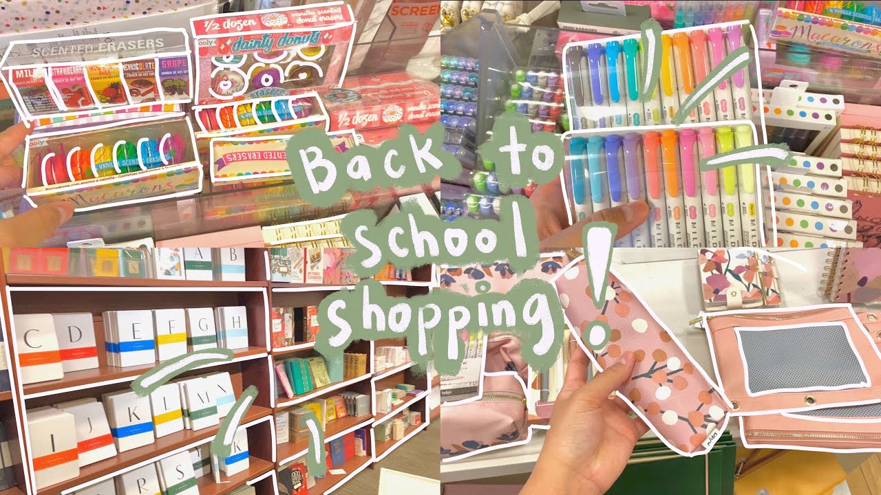 📚 back to school shopping vlog (lots of aesthetic and cute stationeries 🍒🖇)