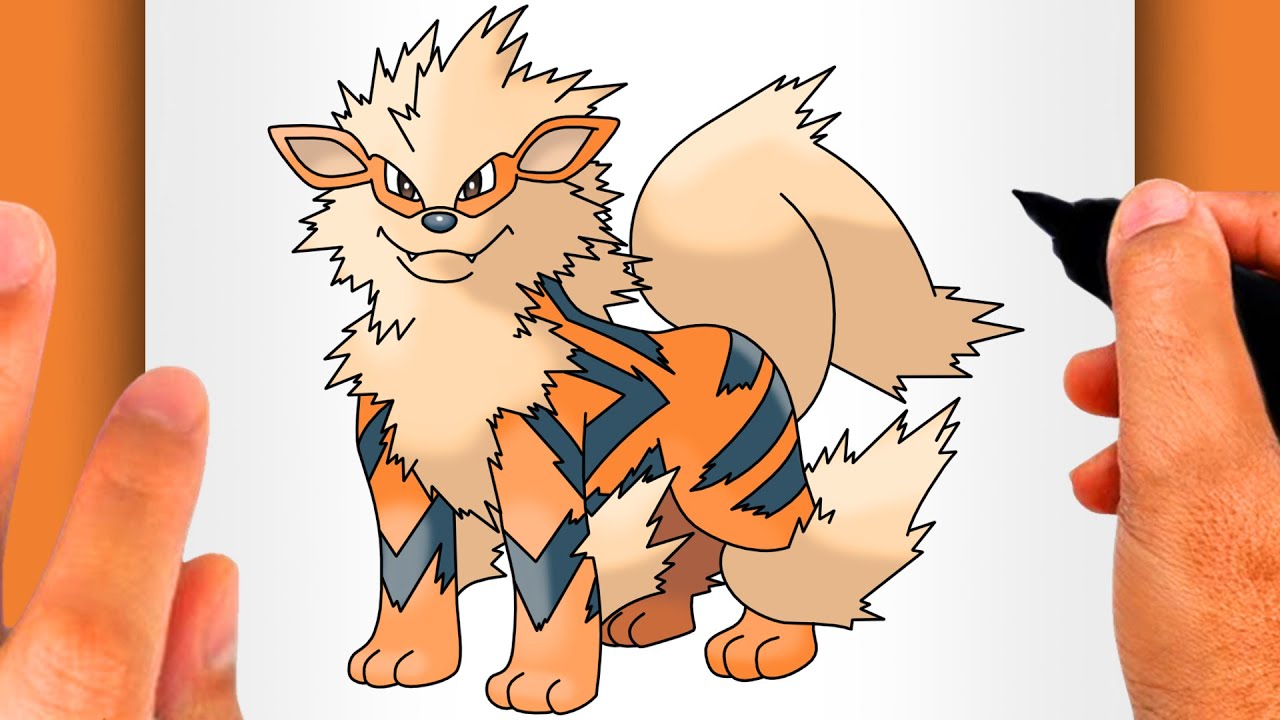 HOW TO DRAW ARCANINE - How to Draw Pokémon Nº 0059 (EASY POKÉMON DRAWING) - Arcanine Drawing