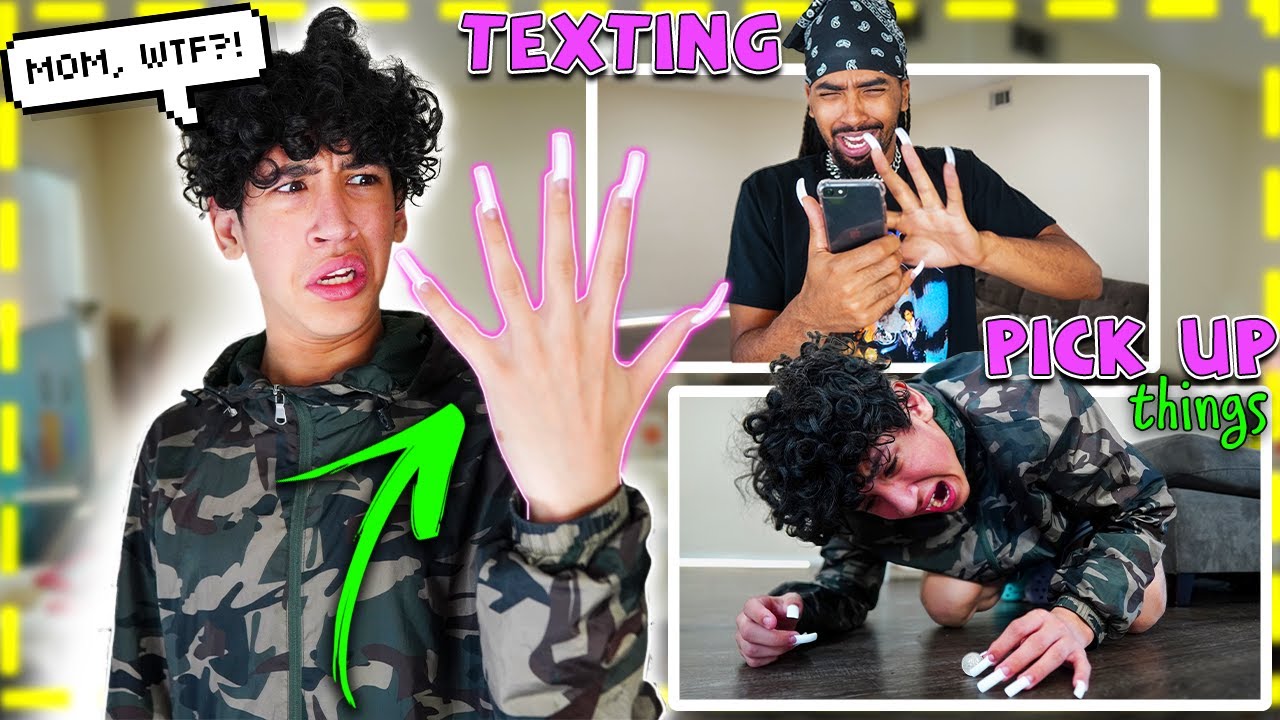 MOM MAKES *THE BOYS* DO THE LONG NAILS CHALLENGE!! 😂 SO FUNNY!!