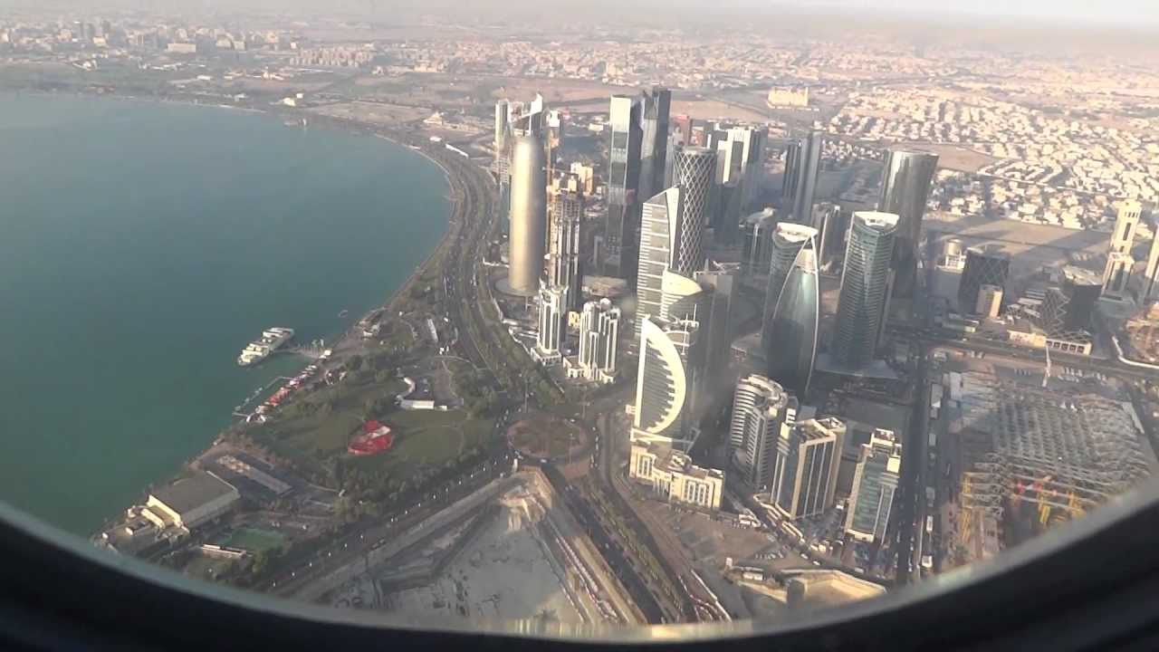 Doha, Qatar - Airbus A330 landing HD