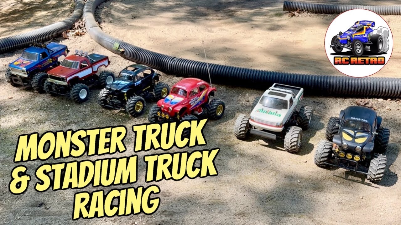 RC Monster Truck, Stadium Truck & Wheelie Class Racing at The Deep Woods Speedway!