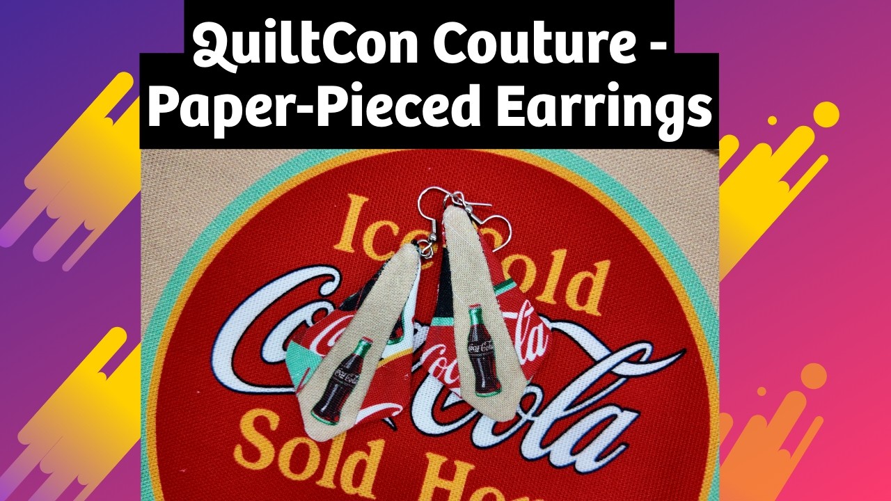 Paper Pieced Jewelry Pad : QuiltCon Couture Earrings