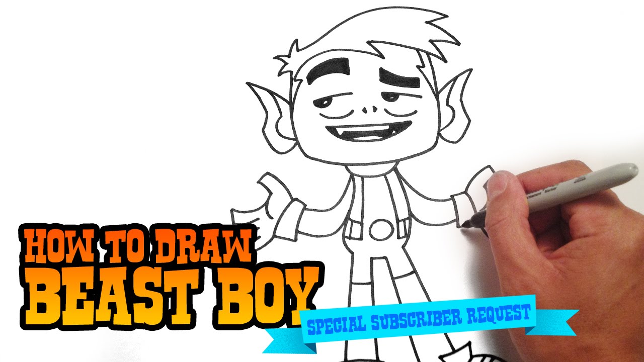 How to Draw Beast Boy | Teen Titans GO