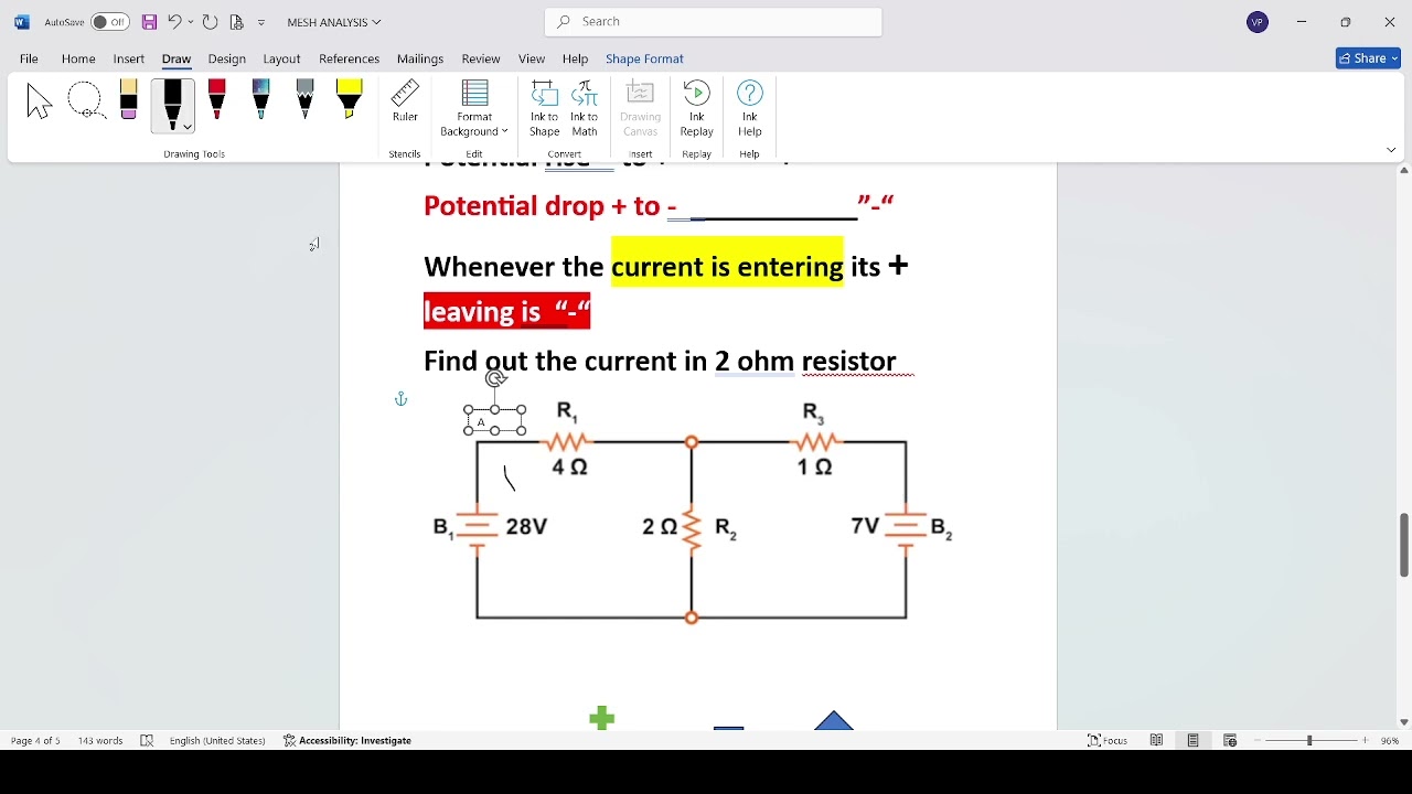 MESH ANALYSIS PROBLEM