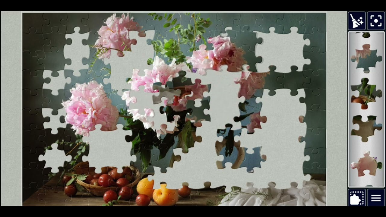 Still life with pink peonies and apricots💞🎉🥰jigsawpuzzle🧩🧩//#viralvideo #videos @jigsawpuzzle667 