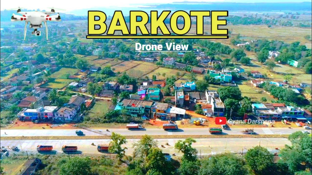 Barkote drone view / incredible aerial footage on barkote block chowk and danra village 😯