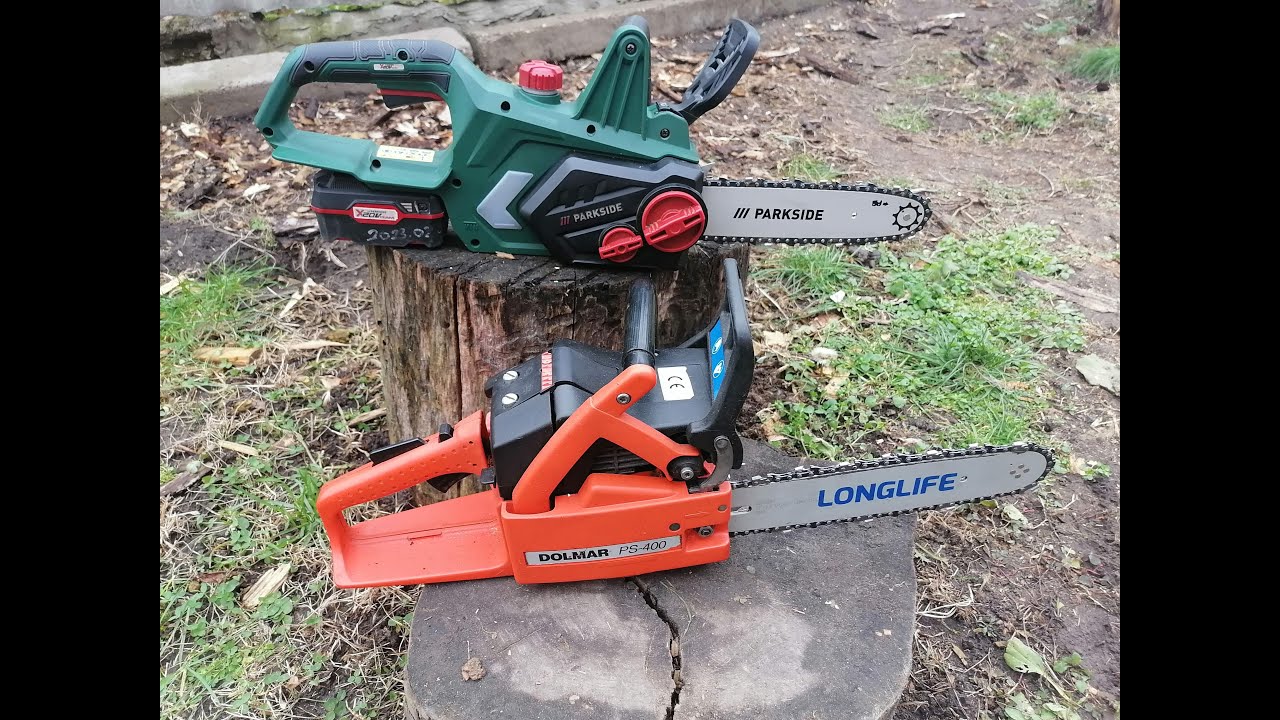 Parkside Pksa 20 vs Dolmar Ps 400 chainsaw