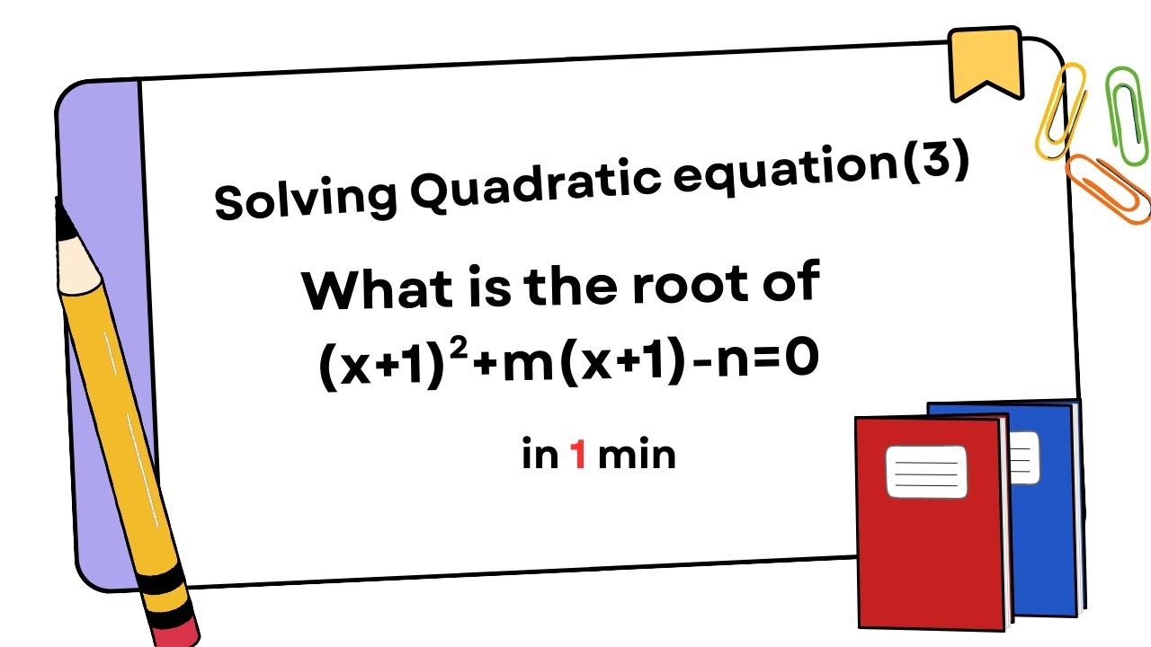 Solving Quadratic equation (Hard) #maths #solvingquadraticequations #mathematics