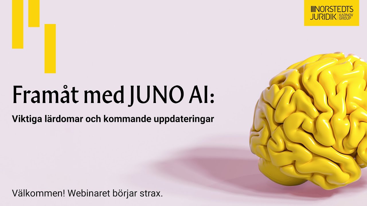 Framåt med JUNO AI: Viktiga lärdomar och kommande uppdateringar (Webinar)