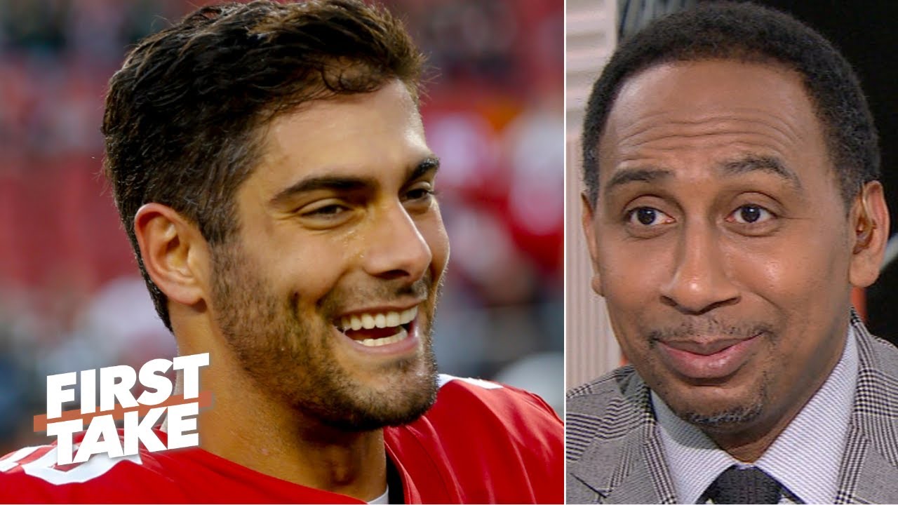 Stephen A. gives props to Jimmy Garoppolo … sort of | First Take