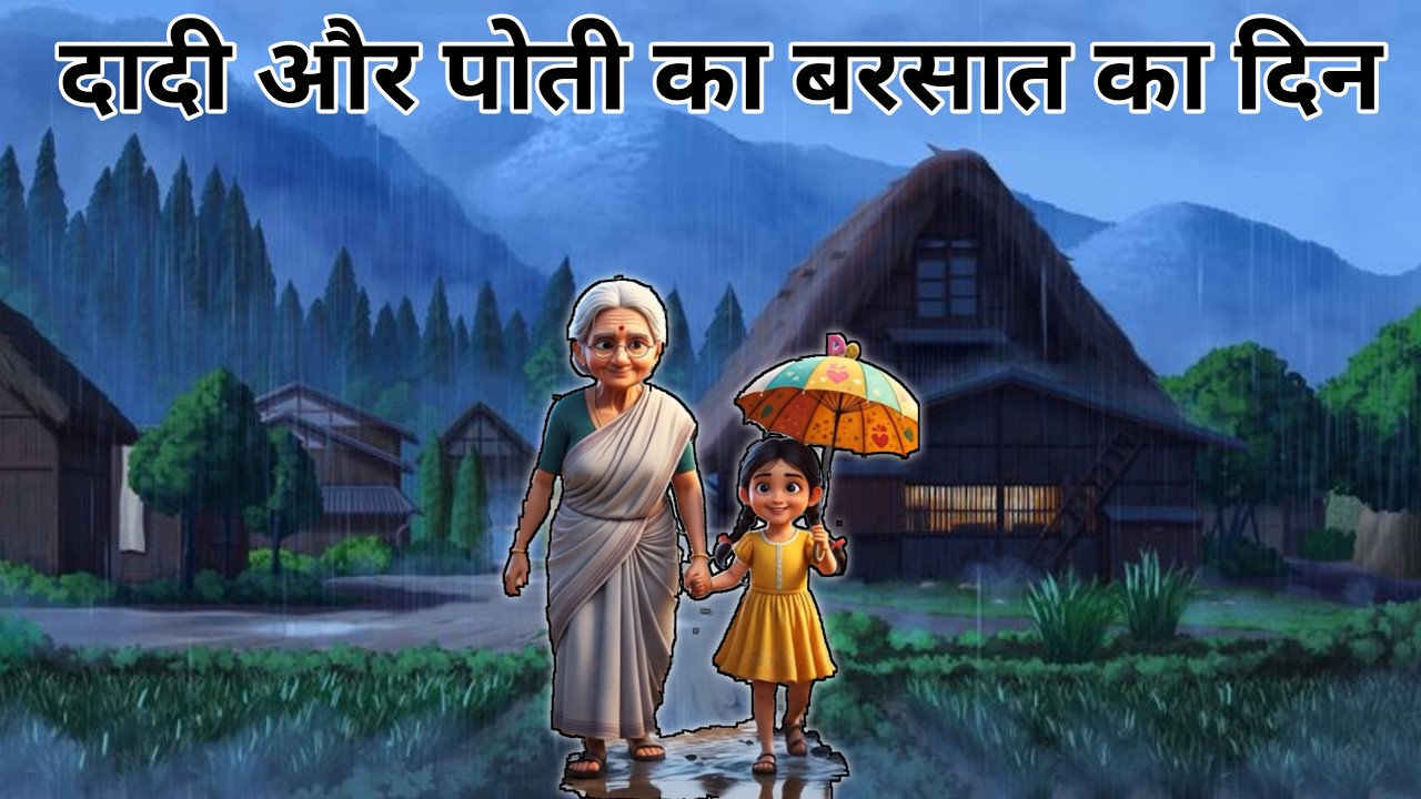 दादी और पोती का बरसात का दिन | Hindi Story | Hindi Kahaniya | Moral Stories | cartoon story