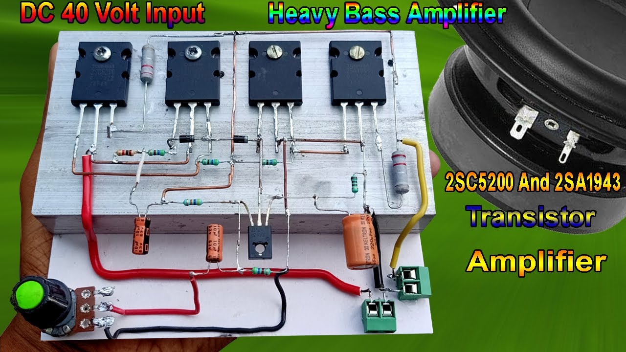 DIY 300 Watt Ultra Bass Powerful Amplifier Using 2SC5200 & 2SA1943 || Powerful Amplifier Kaise Banay