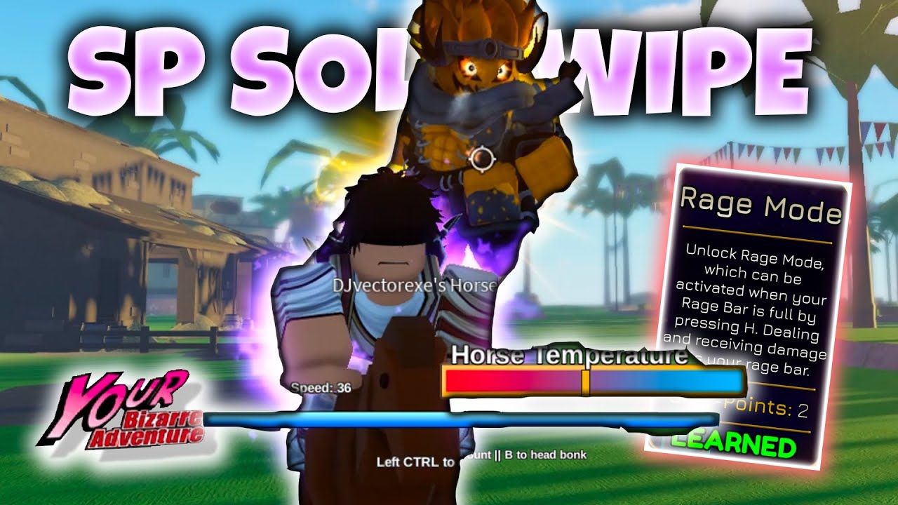 [YBA] DESTROYING SWEATS IN SP SBR SOLO WIPE...