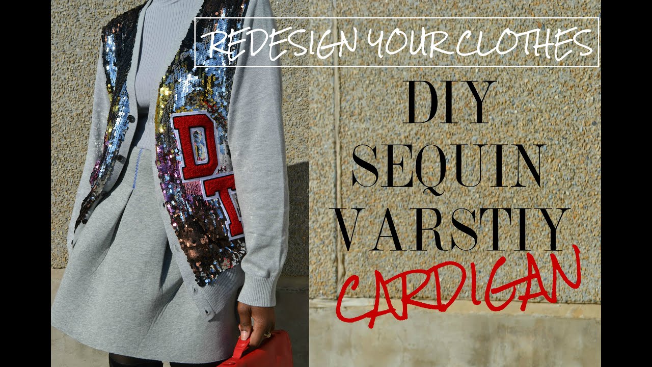 How To Make A Sequin Varsity Cardigan-(RYC) 24