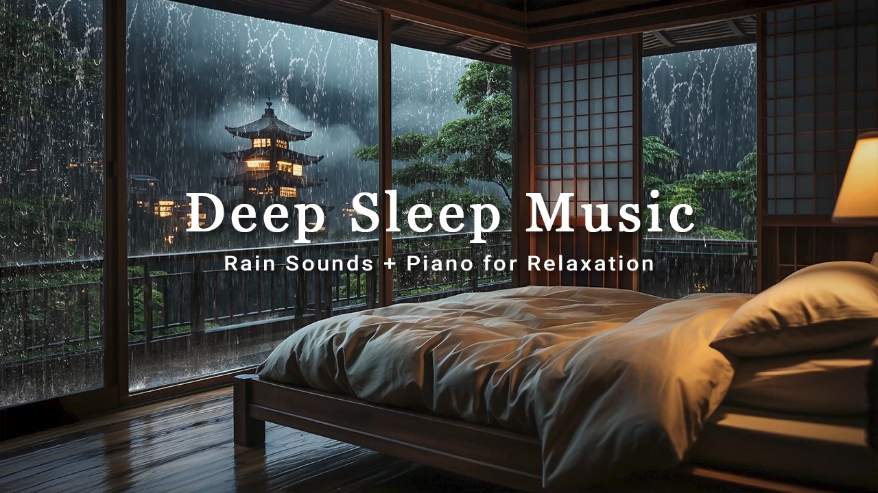 Fall Asleep Quickly + Relaxing Piano and Rain - Stress Relief Music to Ease Insomnia and Anxiety