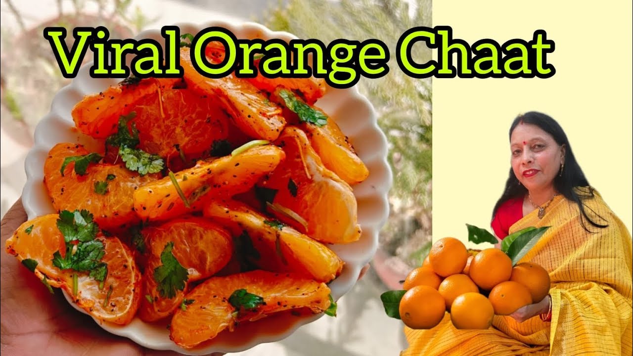 Viral Orange Chaat Recipe 🍊 | Sweet Spicy Tangy Orange Chaat | Trending Street Style Chaat