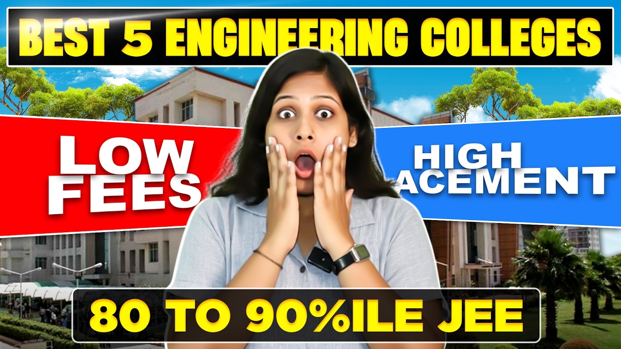 Top 5 Engineering Colleges for 80-90 Percentile in JEE Mains😍 | Colleges for Above Average JEE Score
