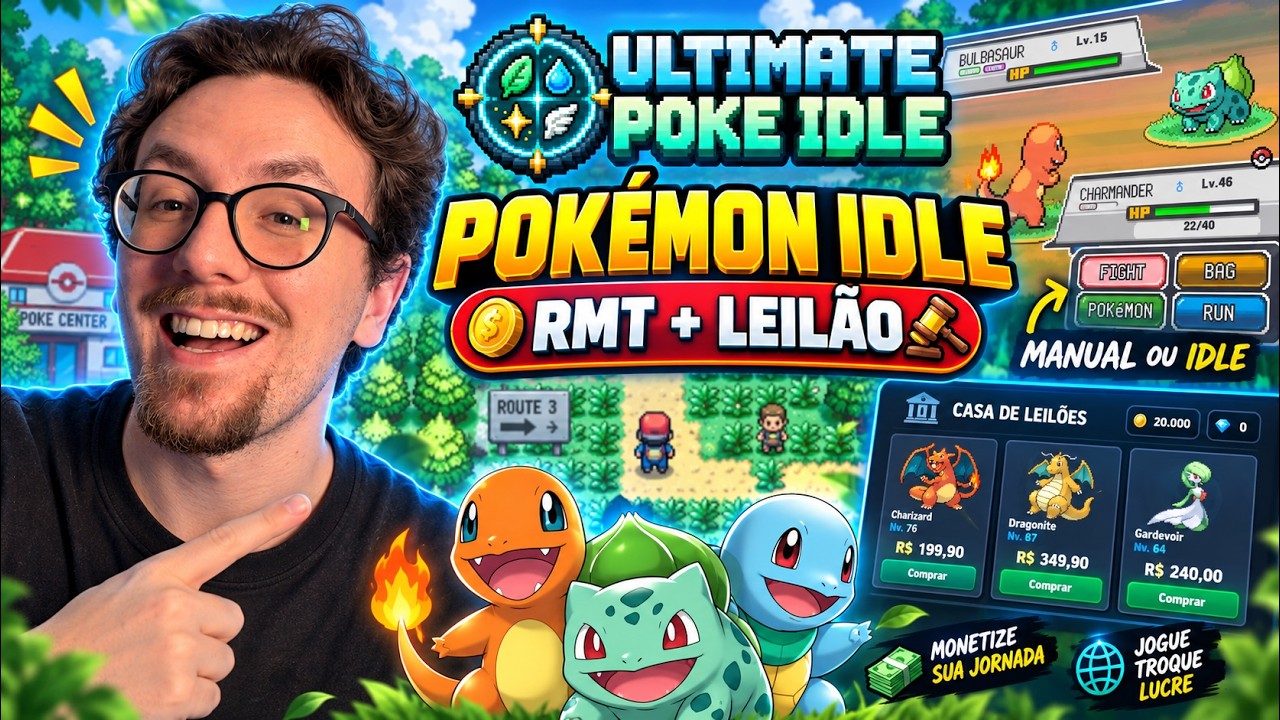 O NOVO POK&Eacute;MON IDLE COM RMT LAN&Ccedil;A AMANH&Atilde;! Ultimate Poke Idle