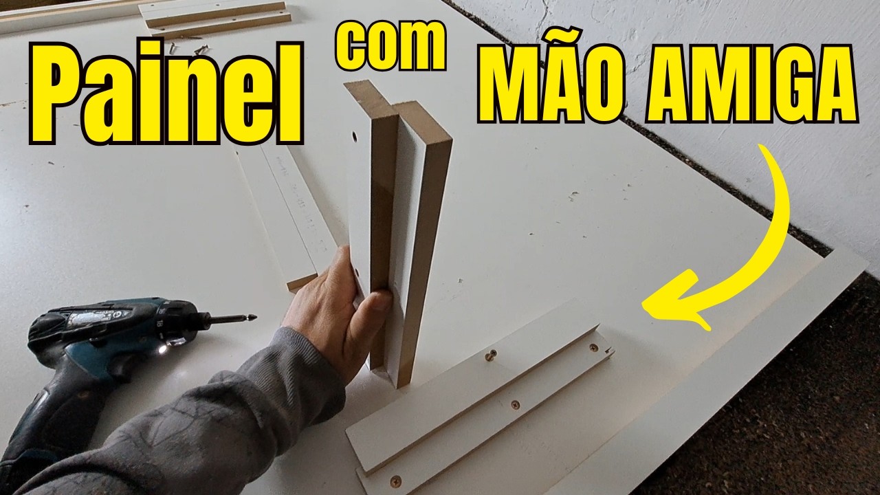 Como Fixar Painel em Parede SEM Parafuso Aparente Usando Mão Amiga