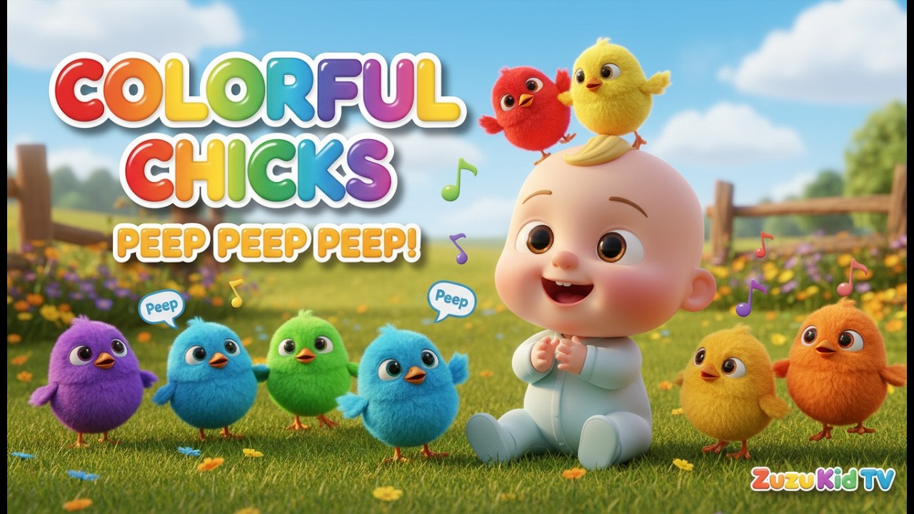 Colorful Chicks with Zuzu – Bright Farm Fun Nursery Rhyme 🎶🐥🌈