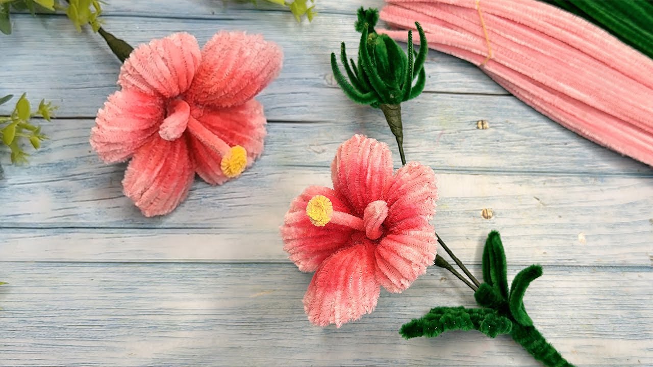 How to Make Beautiful flower with Pipe Cleaner - Easy Pipe Cleaner Flower - DIY Pipe Cleaner Craft