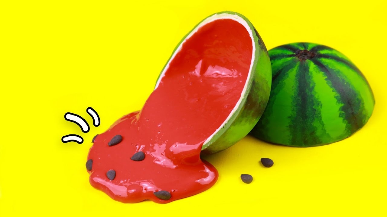 DIY - Wassermelone mit Schleim selber machen! 🍎