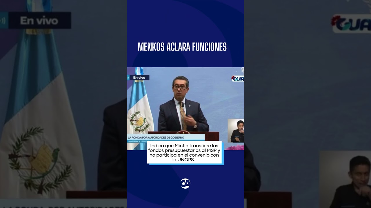 Menkos, aclar&oacute; que su instituci&oacute;n solo transfiere los fondos presupuestarios al Ministerio de Salud