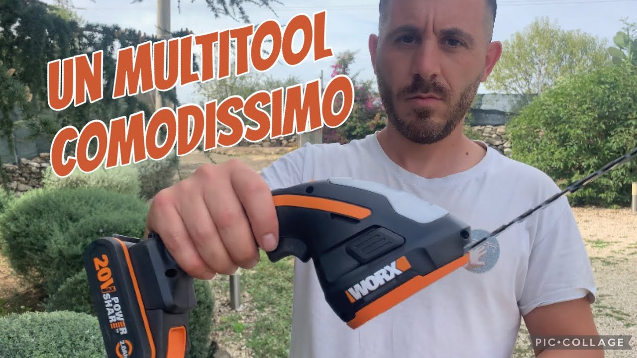 Worx Zen multitool bordi prato tagliasiepi e sarchiatore cordless per giardinaggio