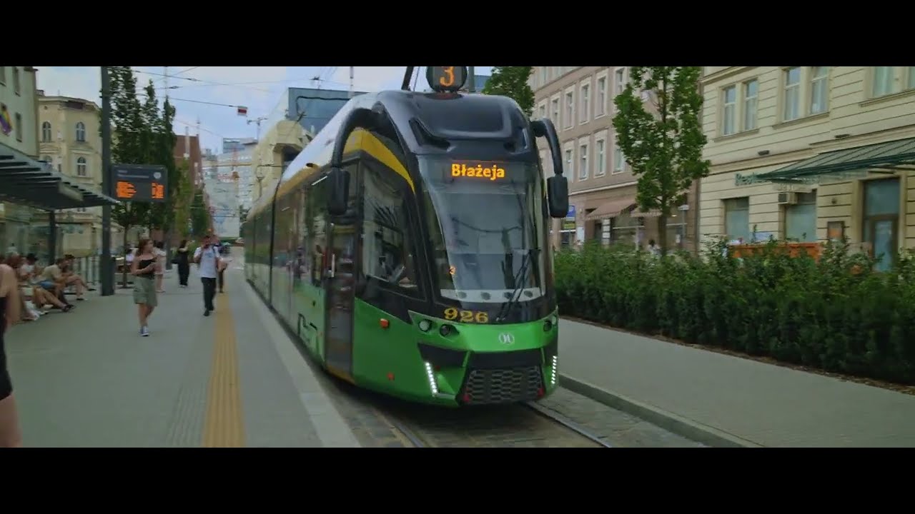 Poland, Poznań, tram 3 ride from Marcinkowskiego to 27 Grudnia