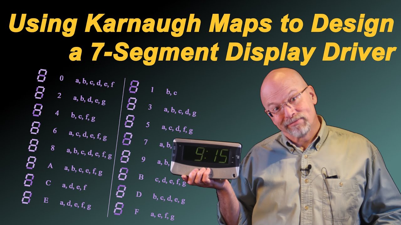 Ep 045: Using Karnaugh Maps to Design a 7-Segment Display Driver