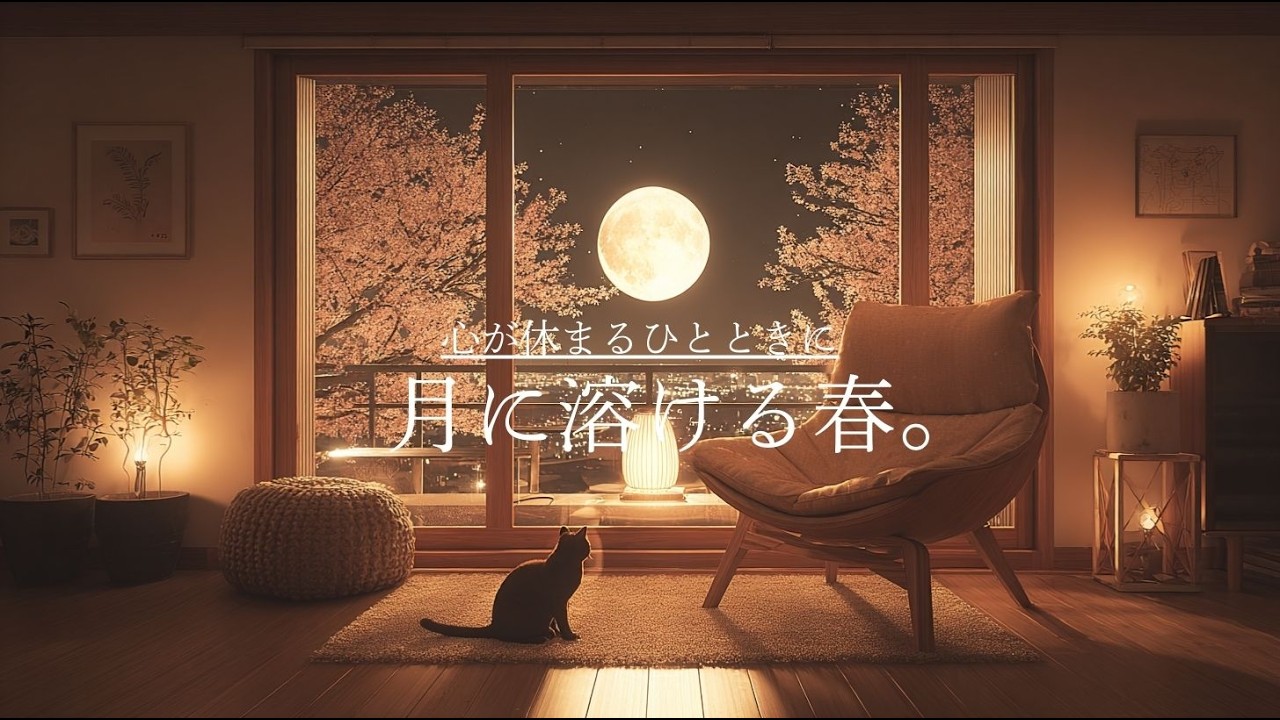 【癒やされるBGM】🌙心が休まるひとときに、月に溶ける春。