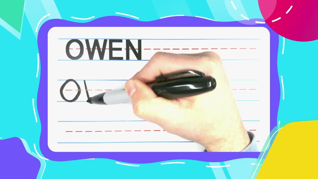How To Write OWEN | Write With Me! -- FOR KIDS