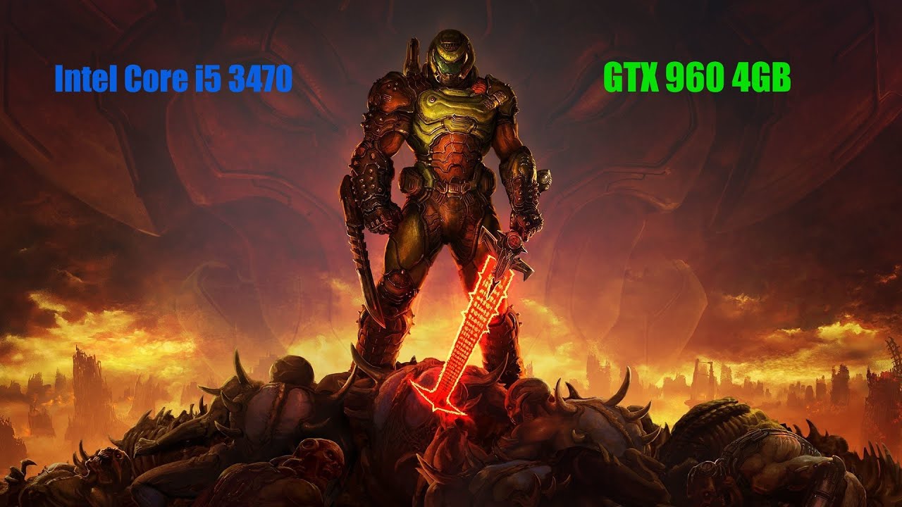 Low Spec PC - DOOM ETERNAL FAST PACED NIGHTMARE GAMEPLAY (Intel Core i5 3470, GTX 960)