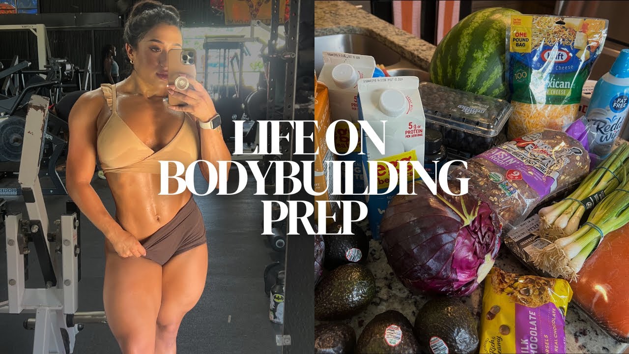 vlog | cutting for a bodybuilding show | trying barre + grocery haul