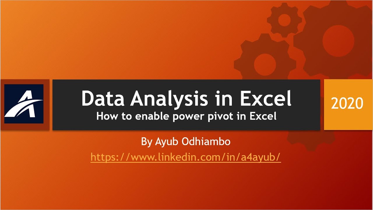 How to enable power pivot in Excel
