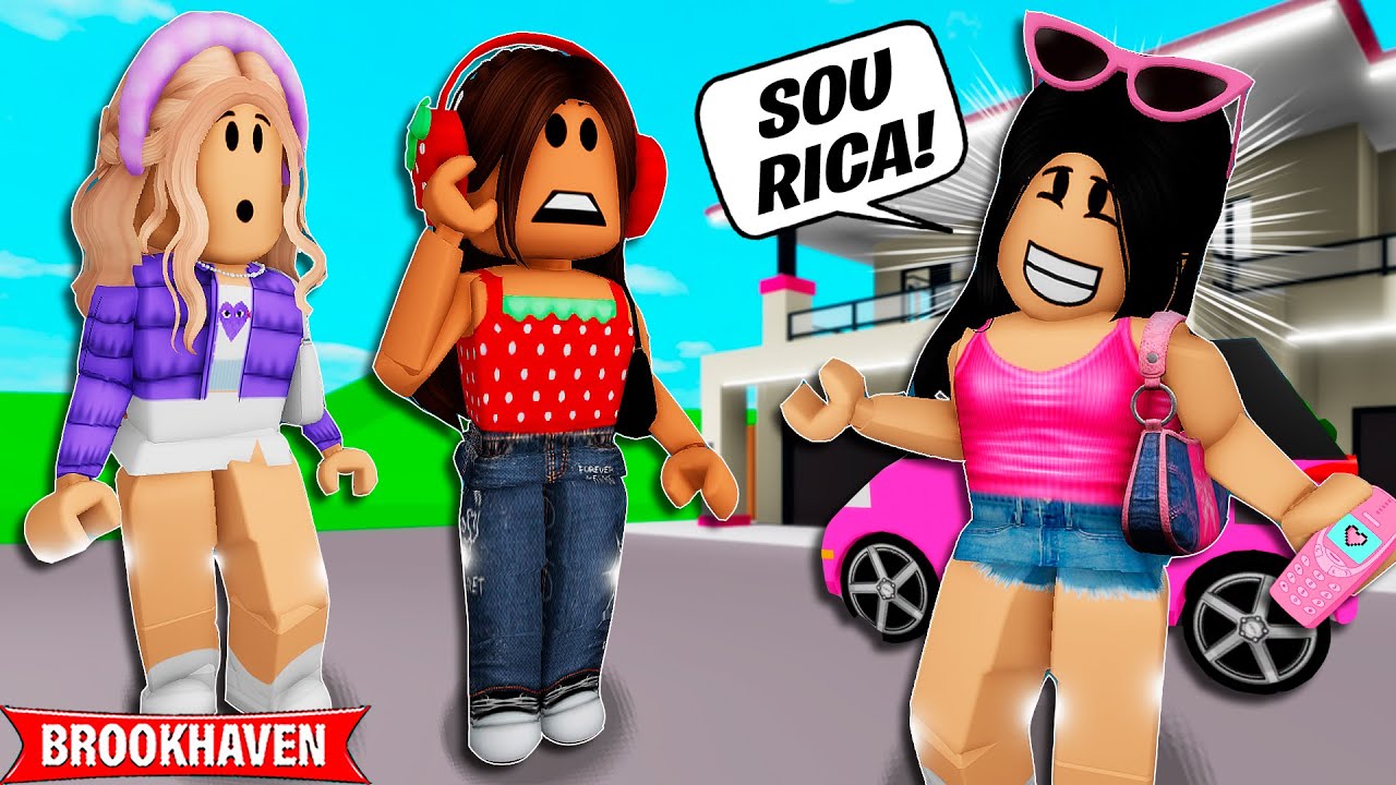 A MENINA FINGIA ser RICA para TER AMIGAS | Historinhas Brookhaven Roblox Bibi e Lud